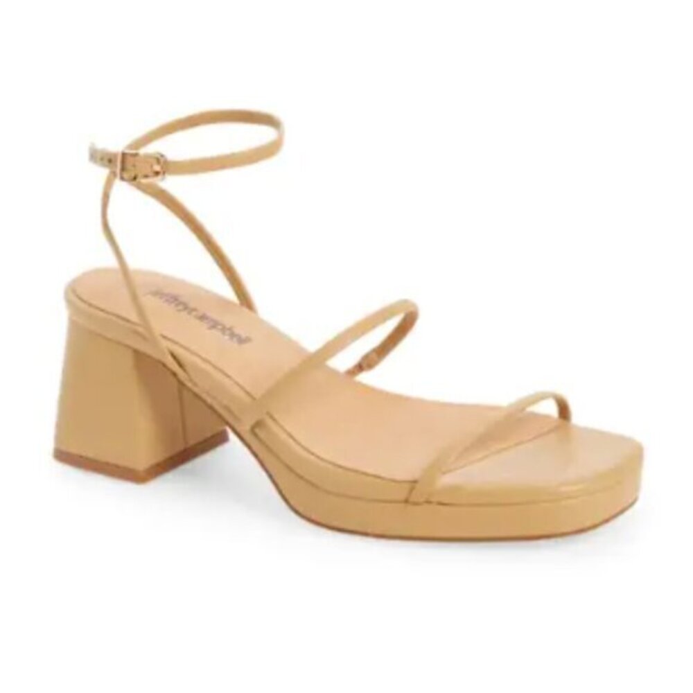Jeffrey Campbell Tan Block Heel Sandals